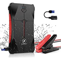 FLYLINKTECH Arrancador de Coches- 800A 12000mAh Arrancador Batería Coche (hasta 4.0L Gas o 2.0L Diesel) de IP67…